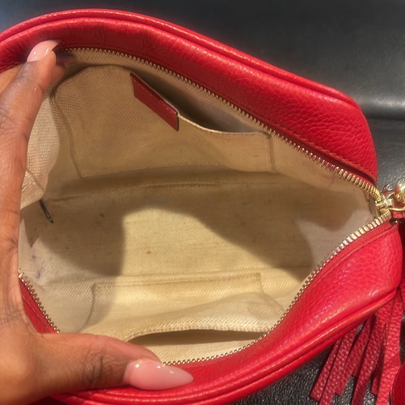 Gucci Red Leather Crossbody Bag
